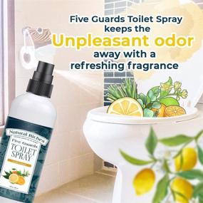 img 1 attached to Natural Riches Toilet Spray 8 fl oz - Original Citrus Scent Air Freshener for Laundry, Nursery, Trash Can & Shoes – Banish Bad Odors with Travel Essential Oil Poop Spray Featuring Citrus Blends