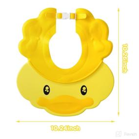 img 3 attached to 🚿 Geohee Adjustable Baby Shower Cap: Water Guard Hat for Kids, Protecting Eyes, Ears, and Nose from Shampoo Bath