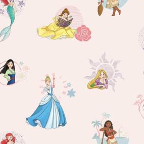 img 1 attached to Pink Disney Princess Power Wallpaper - Easy To Apply Peel And Stick Design