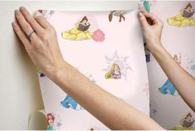 img 2 attached to Pink Disney Princess Power Wallpaper - Easy To Apply Peel And Stick Design
