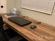 img 1 attached to Stay Organized And Efficient With FOLUBAN'S Modern 55-Inch Home Office Desk Featuring Versatile Storage Shelves review by Andrew Arneson