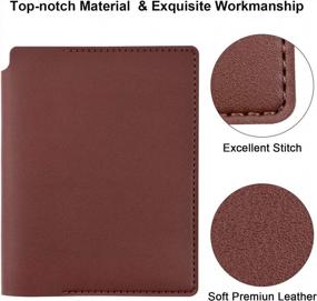 img 2 attached to PU Leather Journal Pen Cover Organizer With Card Pocket Holder Compatible With 3.5" X 5.5" Field Notes, Notepad, A6 Notebook - Brown Refillable Journal Cover