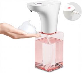img 4 attached to Speensun Automatic Foaming Soap Dispenser With Infrared Sensor - Hands-Free, Touchless 450Ml Pink Soap Dispenser For Kitchen And Bathroom - USB Charging