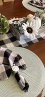 img 1 attached to Set Of 6 Orange And Black Checkered Cotton Napkins - Yourtablecloth 20 X 20 review by Anthony Daniels