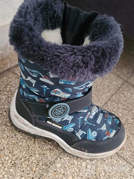 img 1 attached to Warm and Stylish: Nova Toddler Boy's and Girl's Winter Snow Boots! review by Todd Stone