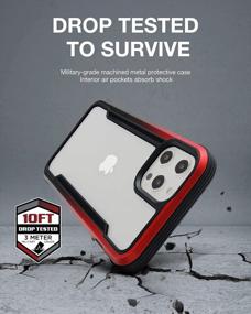 img 2 attached to IPhone 12 Pro Max Case - Raptic Shield Shock Absorbing Protection, Durable Aluminum Frame, 10Ft Drop Tested (Black & Red)