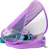 purple mambobaby mermaid baby float with sun canopy and latest heccei added tail логотип