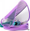 purple mambobaby mermaid baby float with sun canopy and latest heccei added tail logo