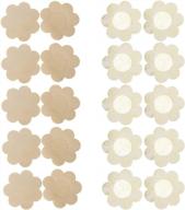 ayliss 20pcs nipple covers disposable self-adhesive breast petals pasties - reusable adhesive bra pads for women logo