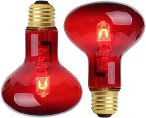 img 4 attached to 2 Pack - 75W Red Pet Light Infrared Bulbs for Reptile & Amphibian Heating - Lizard, Tortoise, Snake, Chameleon - UVA Spot Heat Lamps