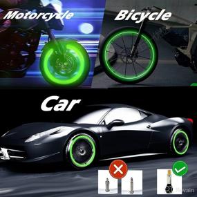 img 3 attached to 💎 Green Luminous Diamond Tire Valve Stem Caps for Car - 12PCS Noctilucous Illuminated Auto Wheel Caps Cover