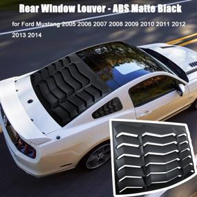 img 3 attached to Матовый черный Ford Mustang 2005-2014 ABS Лобовое стекло Солнцезащитный козырек Жалюзи - Заднее стекло Lambo Style