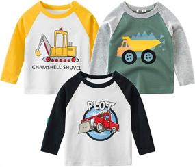 img 4 attached to 🚜 Toddler 3 Pack Excavator T Shirt for Boys - SUPFANS Clothing and Tops, Tees & Shirts