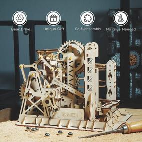 img 3 attached to Experience The Thrill With ROKR Marble Explorer Wooden 3D Puzzle Roller Coaster Kit - 260PCS DIY Mechanical Model Educational Toy For All Ages!