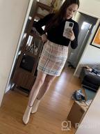 img 1 attached to Chic And Stylish: Miessial Women'S Tweed Plaid Mini Skirts With High Waist And A-Line Cut review by John Greene