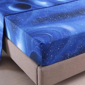 img 2 attached to YOU SA 3D Galaxy Starrying Night Bedding Set Microfiber Bed Sheets (Twin,02)
