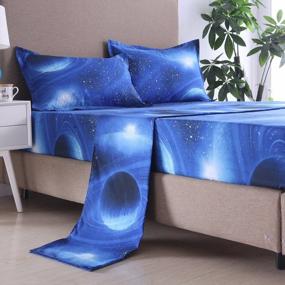 img 3 attached to YOU SA 3D Galaxy Starrying Night Bedding Set Microfiber Bed Sheets (Twin,02)