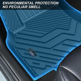 img 1 attached to HALIVEID Floor Mats for Toyota Tacoma Super Crew 2016-2021, Black TPE Car Floor 🚗 Mats - Includes Front, Rear, Full Set Liners - All Weather Guard and Waterproof Mats