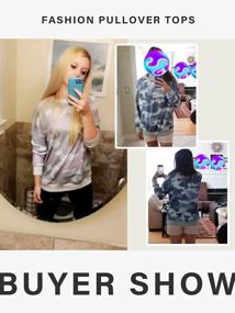 img 3 attached to Stylish And Comfy Women'S Tie Dye Sweatshirts With A Versatile Twist