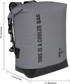 img 1 attached to Водонепроницаемый рюкзак Dry Bag: сохраните еду и напитки прохладными для путешествий, катания на лодке, каякинга и многого другого!