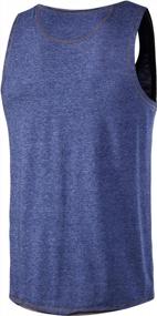 img 2 attached to VANCOOG Classic Sleeveless Shirts Blue Grey XL Men's Clothing for Shirts