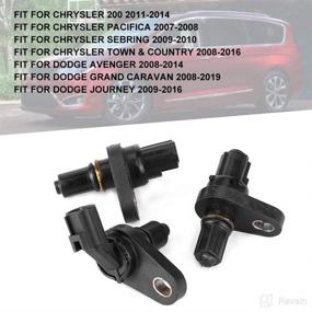 img 3 attached to Qiilu Transmission Speed Sensor Set: Chrysler Pacifica/Sebring/Town Country, Dodge Avenger - 3Pcs Automatic Transmission Output Shaft Revolution Speed Sensor Replacement (Part No: 107958 107957)