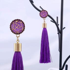 img 3 attached to Colorful Tassel Earrings Set - Perfect Gift For Women And Girls For Valentine'S Or Birthday Party