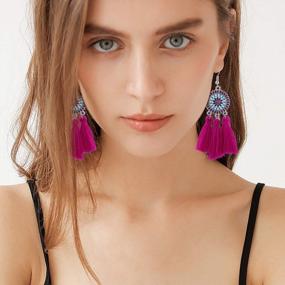 img 1 attached to Colorful Tassel Earrings Set - Perfect Gift For Women And Girls For Valentine'S Or Birthday Party