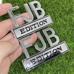 img 3 attached to 🚗 Mbrand 2PCS FJB Edition Sticker Metal Emblems: Universal Chevy & Dodge Fender Badge Decal for All Vehicles