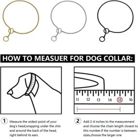 img 1 attached to Training Collar Stainless Choker Walking Dogs