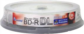img 1 attached to Smartbuy 50Gb 6X Blu-Ray Bd-R Dl Двухслойный пустой белый струйный печатный носитель для записи Шпиндель диска (50 дисков)