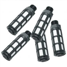 img 3 attached to Silence Your Air Compression With Beduan Pneumatic Muffler Fittings: 3/4" NPT Compressed Exhaust Silencer - Pack Of 5
