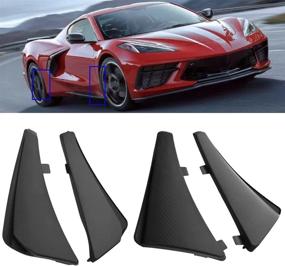 img 4 attached to 🚗 BILLFARO Corvette C8 2020-2022 Front and Rear Splash Guards Mud Flaps Side Rock Guards Mudflap Fender Replacement, OEM 84263453 84263457 (4Pcs)