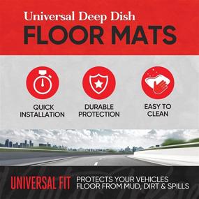 img 3 attached to 🚗 Motor Trend 943-GR FlexTough Defender Car Floor Mats – Enhanced Deep Dish Heavy Duty Contour Liners for Car SUV Truck & Van – All-Weather Protection, Easily Trim to Fit Most Vehicles