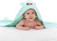 🐻 ultra absorbent baby soft animal face hooded towel in green: perfect for boys and girls - ideal for babies and toddlers logo