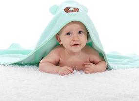 img 4 attached to 🐻 Ultra Absorbent Baby Soft Animal Face Hooded Towel in Green: Perfect for Boys and Girls - Ideal for Babies and Toddlers