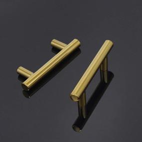 img 2 attached to Upgrade Your Kitchen Cabinets With 12-Pack Brushed Brass Handles - A Perfect Fit For 64Mm (2-1/2") Distance T-Bar Drawer Pulls And Cupboard Hardware