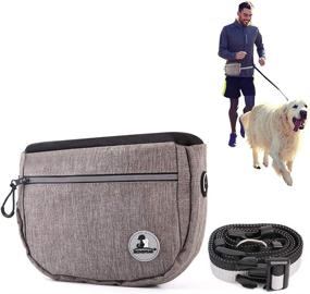 img 3 attached to 🐶 Enkarl Dog Treat Pouch: Adjustable Belt, Poop Bag Dispenser, Collapsible Bowl | Perfect Training Bag for Treats, Kibbles, and Toys - 4 Wearable Styles (Grey)