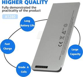 img 2 attached to Надежная сменная батарея для MacBook 13-дюймовая алюминиевая версия A1278 A1280 - емкость 45WH