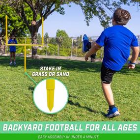 img 2 attached to Experience Realistic Field Goals At Home With The GoSports Football Field Goal Post Set And Accessories