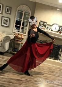 img 8 attached to Stunning Long Sheer Black Ballet Skirts For Women With Tie Waist By Daydance