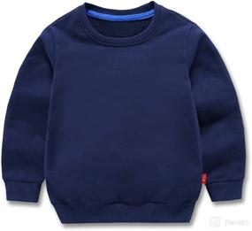 img 4 attached to CuteOn Crewneck Cotton Fleeced Lined Sweatershirt Apparel & Accessories Baby Boys ... Clothing