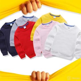 img 2 attached to CuteOn Crewneck Cotton Fleeced Lined Sweatershirt Apparel & Accessories Baby Boys ... Clothing