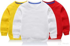 img 1 attached to CuteOn Crewneck Cotton Fleeced Lined Sweatershirt Apparel & Accessories Baby Boys ... Clothing