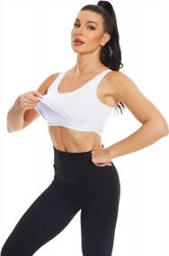 img 2 attached to DYLH Crop Tank Top With Built In Bbra Cotton Crop Tops Cropped Shelf Bra Tank 1/3 Pack