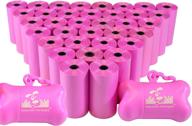 downtown pet supply - large dog poop bags with leash clips & dispensers - cat litter & dog poop scoop bags - unscented, leak-proof - pink - 1000ct logo