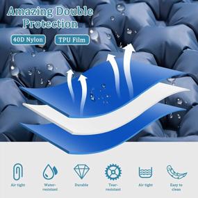 img 1 attached to LUXEAR Sleeping Pad - Inflatable Camping Mat For Backpacking, Hiking & Travel | Durable Waterproof Air Mattress With Foot Press Single To Double Conversion
