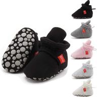 👶 non slip newborn toddler walkers boys' shoes with booties at boots логотип