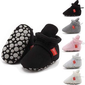 img 4 attached to 👶 Non Slip Newborn Toddler Walkers Boys' Shoes with Booties at Boots