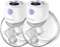 🍼 mumeasy double wearable breast pump, portable electric hands-free breast pump with 2 modes & 9 levels, s12, 24mm flange, purple логотип